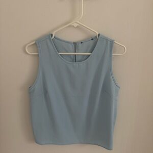 Light Blue Sleeveless Women's Top